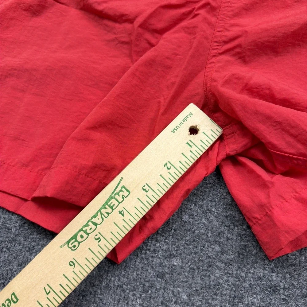 VTG Le Tigre American Sportswear Drawstring Red Lined Swim Trunks Sz‎ XL Nylon